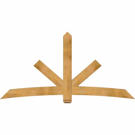 Ekena Millwork Alberta Rough Sawn Timber Gable Bracket, Western Red Cedar, 96"W x 48"H x 4"D x 6"F, 12/12 Pitch GBW096X48X0406ALB00RWR